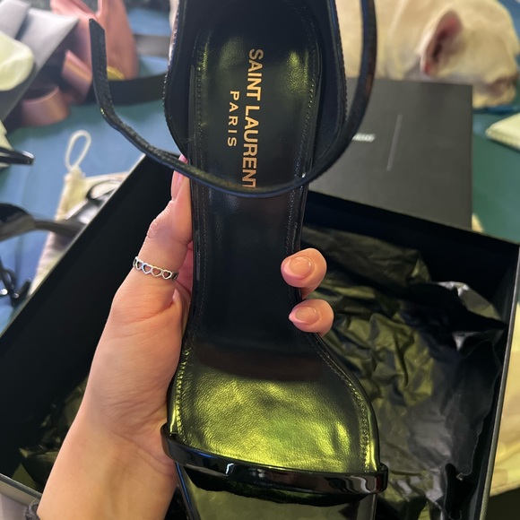 SAINT LAURENT OPYUM ANKLE STRAP SANDAL - Picture 7 of 9